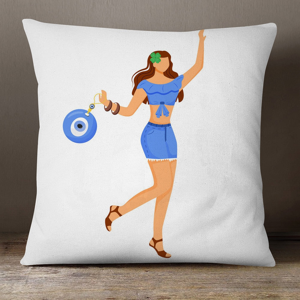 ladies evil eye pillow