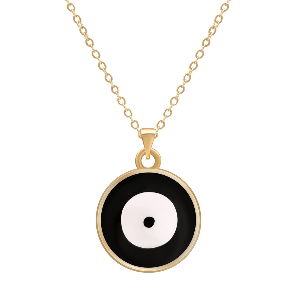 Multicolor Evil Eye 14K Gold Plated Necklace