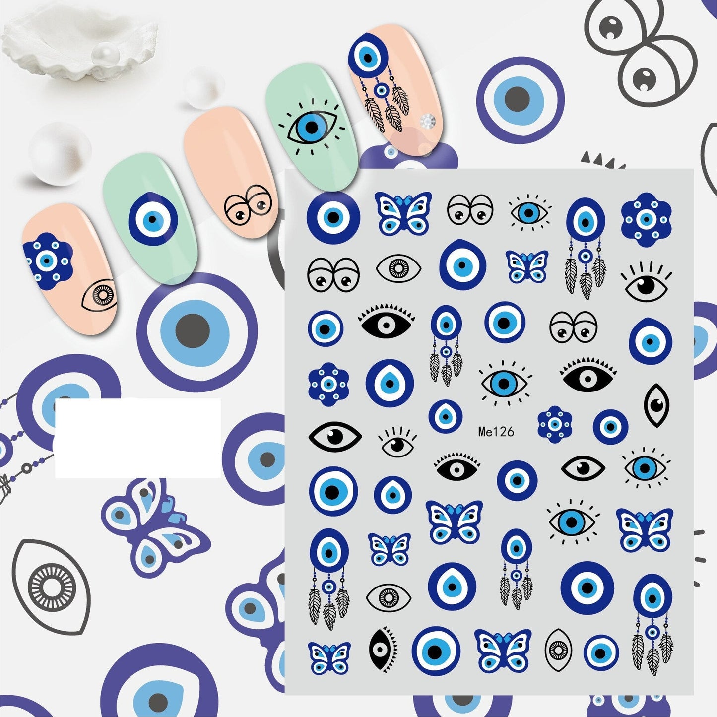 Evil Eye Nail Art Sticker