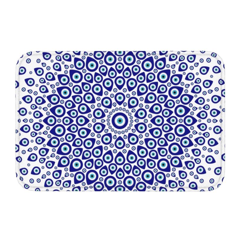 Greek Evil Eye Washable Doormat