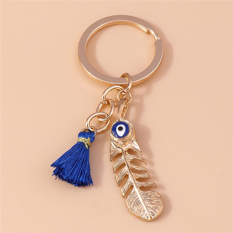 Classic Blue Evil Eye Keychain