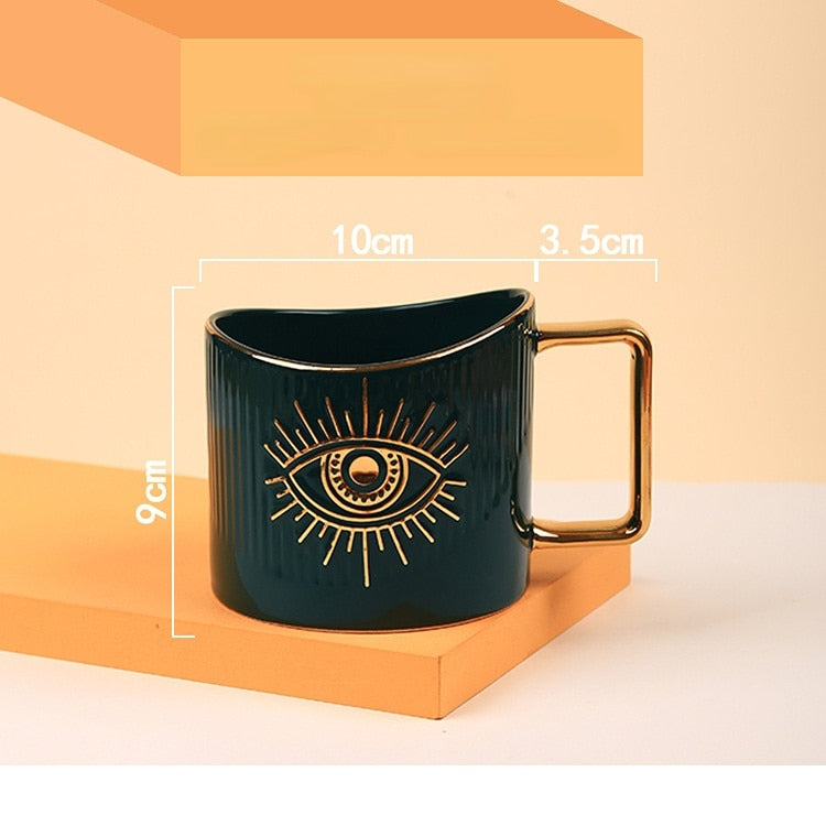 evil eye amulet coffee cup