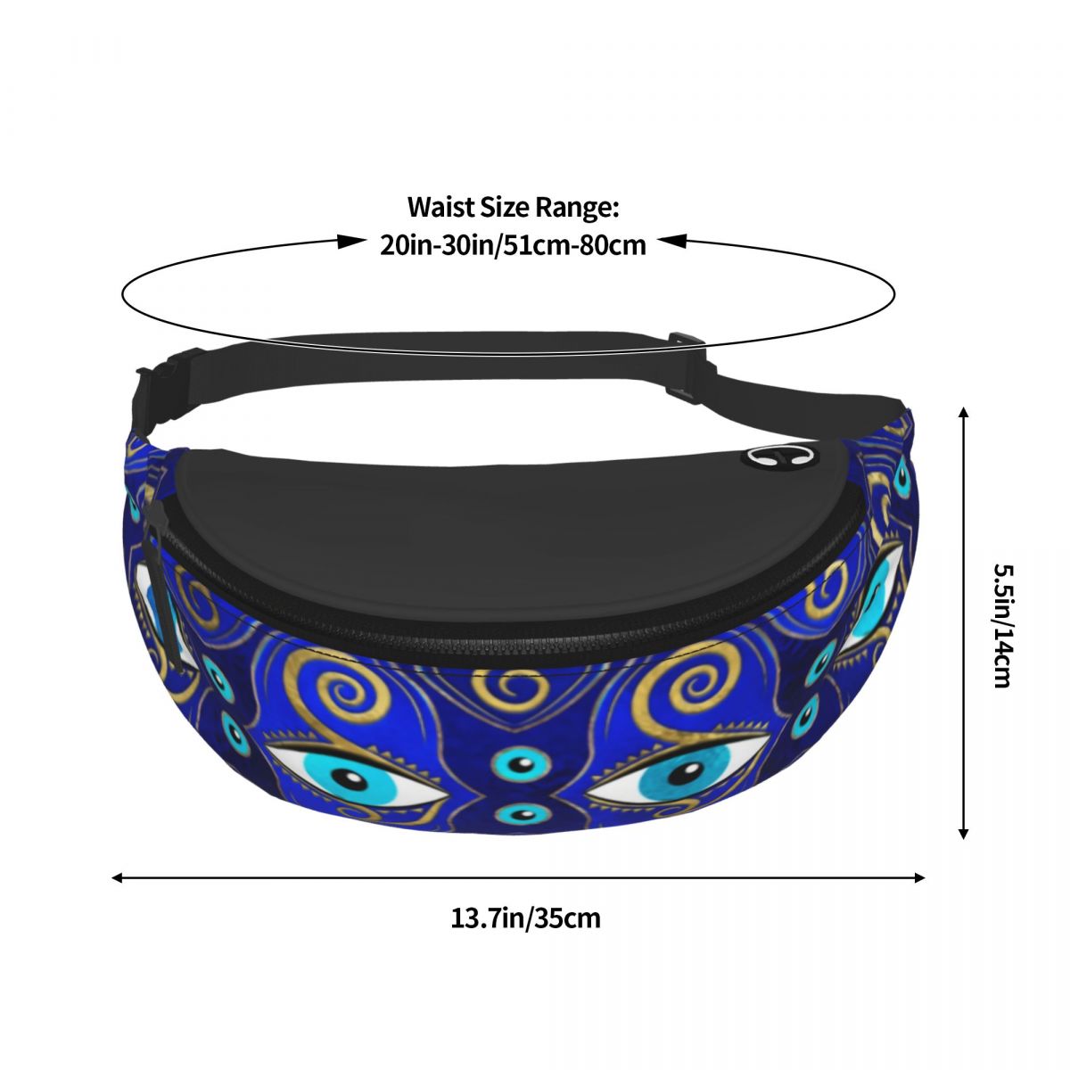 Blue Evil Eye Classic Waist Bag