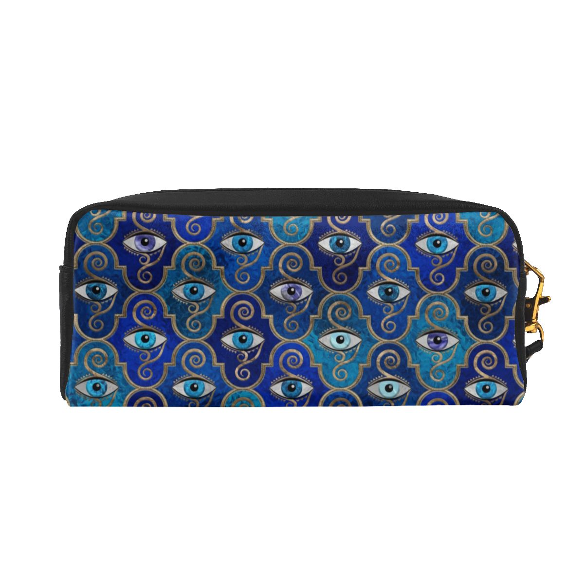 Quatrefoil Pattern Evil Eye Leather Purse