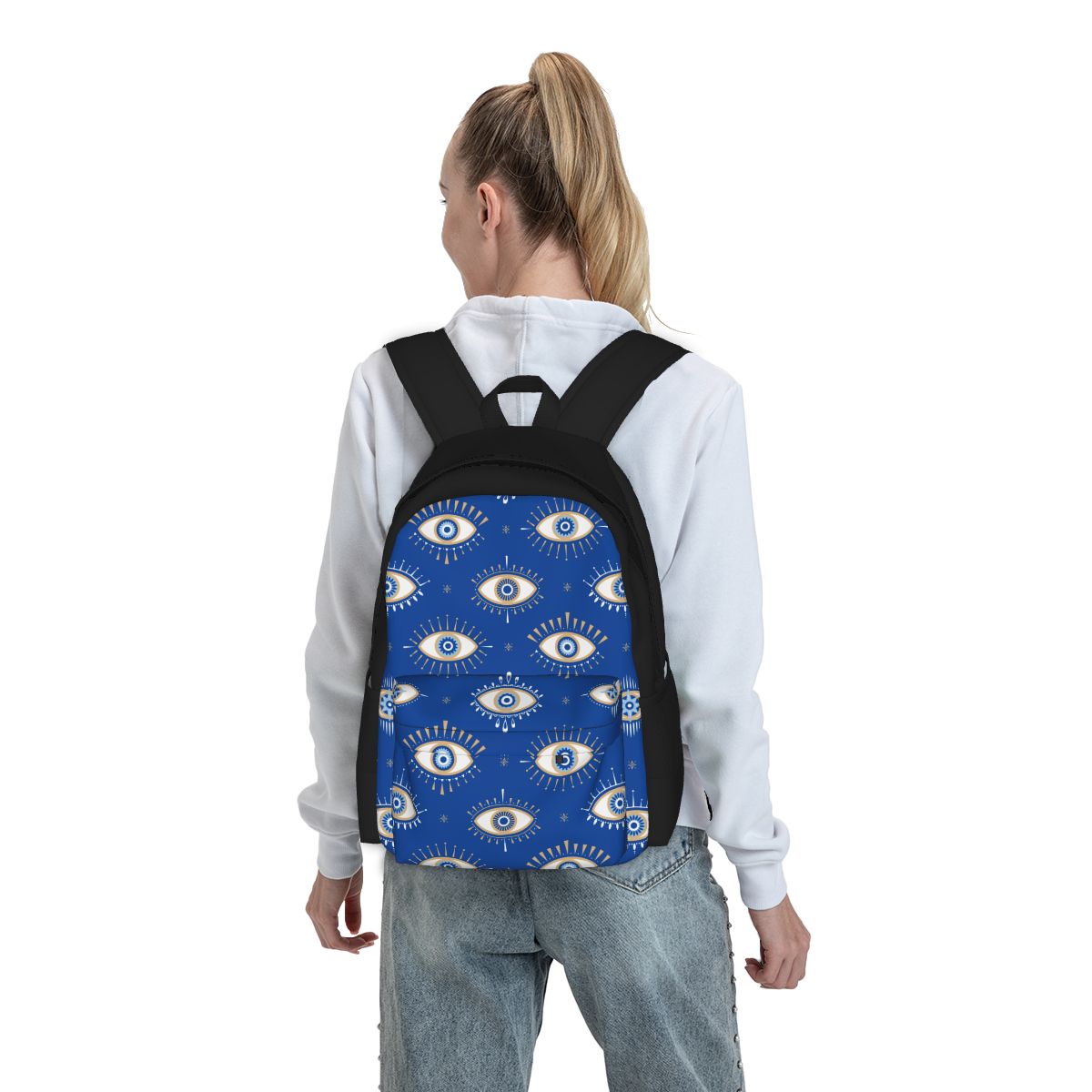 Evil Eye Backpack Mochila School Shoulder Bag