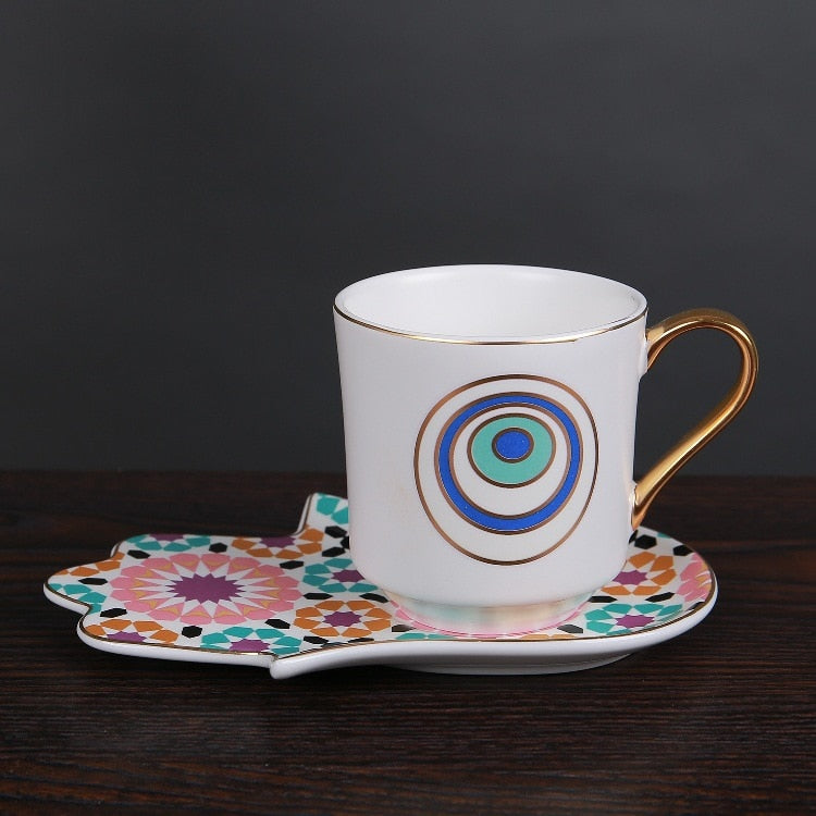 evil eye hamsa hand cup