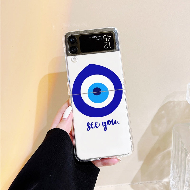 samsung z flip evil eye phone case