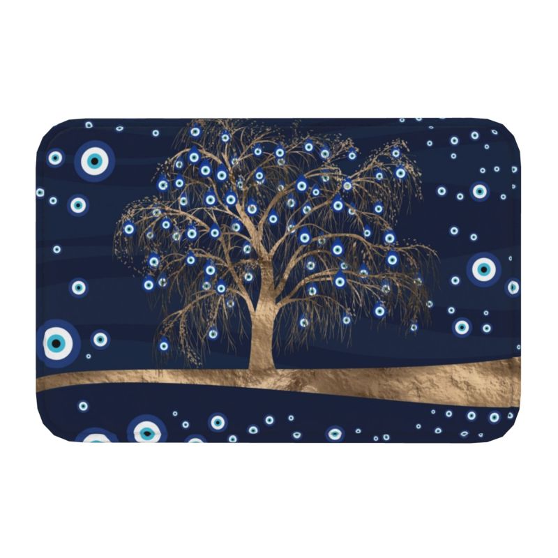 Greek Evil Eye Washable Doormat