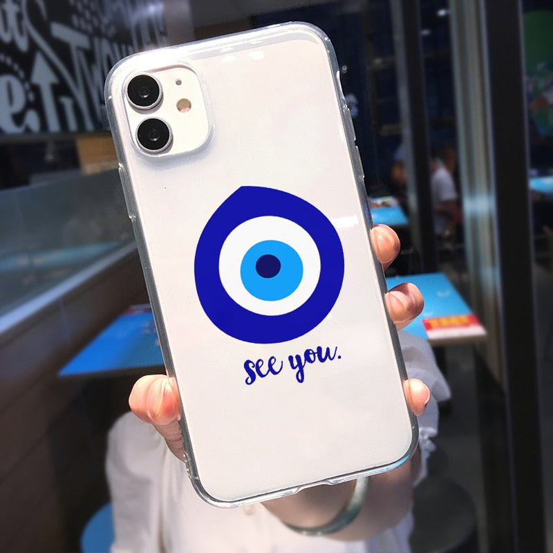 evil eye printed phone case