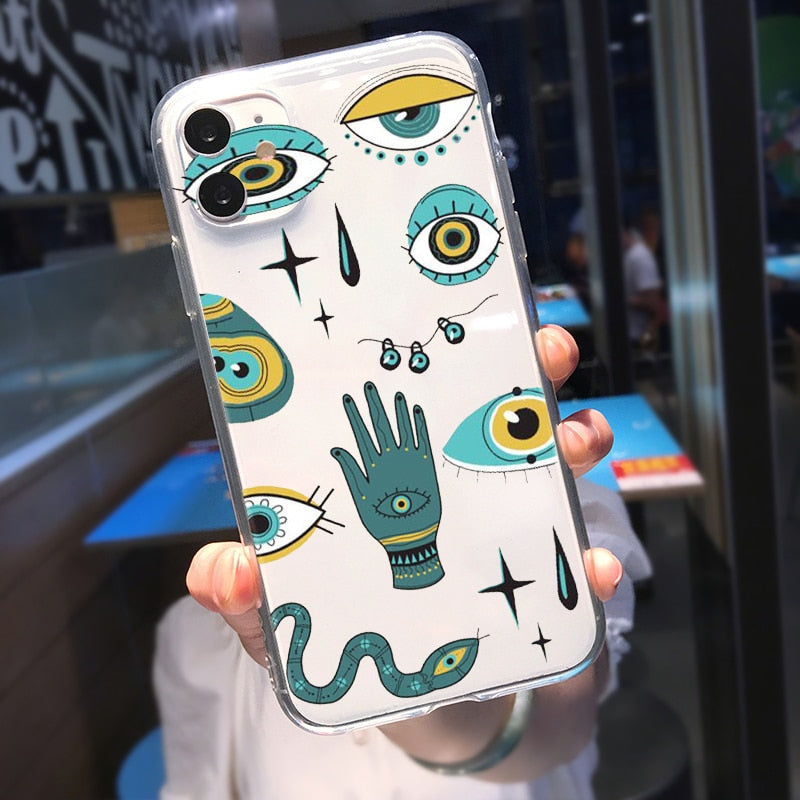 evil eye printed phone case