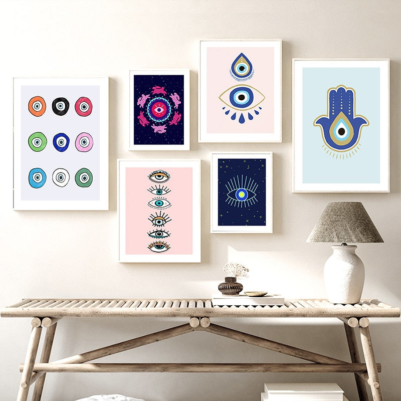 abstract turkish evil eye decor