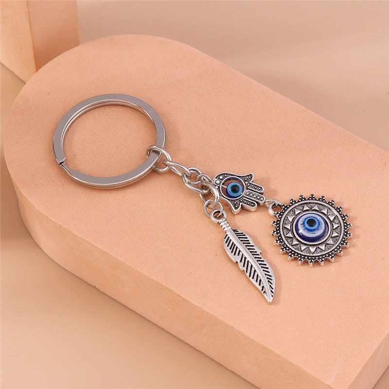 Classic Blue Evil Eye Keychain