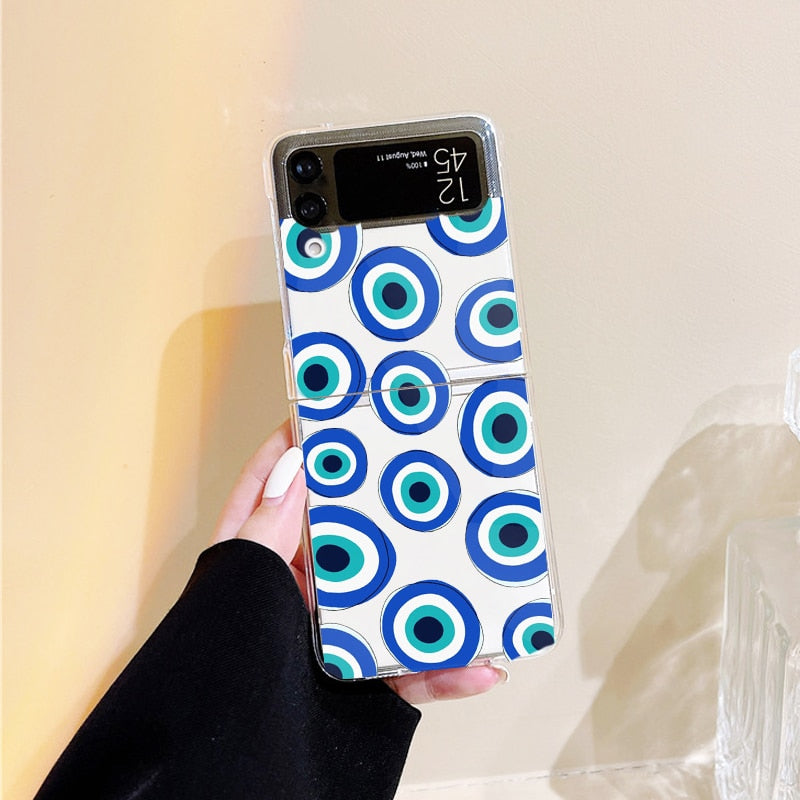 samsung z flip evil eye phone case