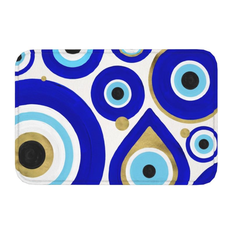 Greek Evil Eye Washable Doormat