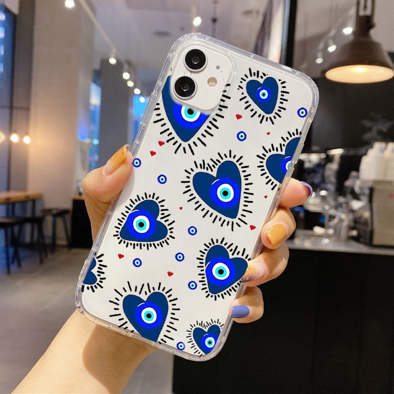 soft evil eye iphone case