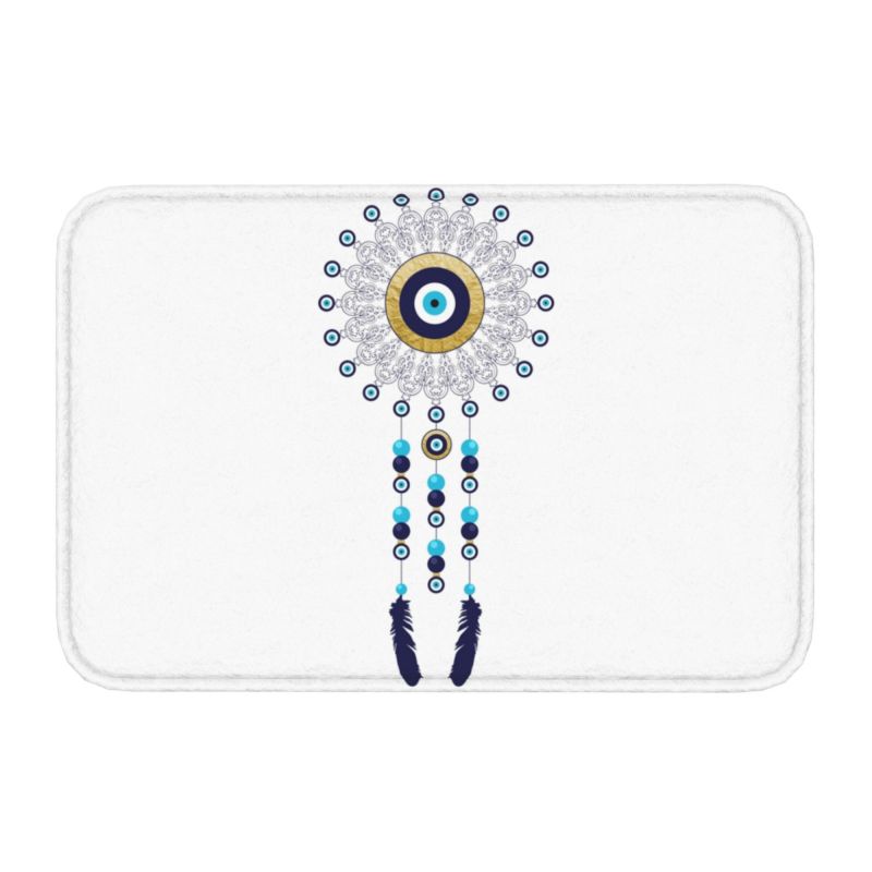 Greek Evil Eye Washable Doormat