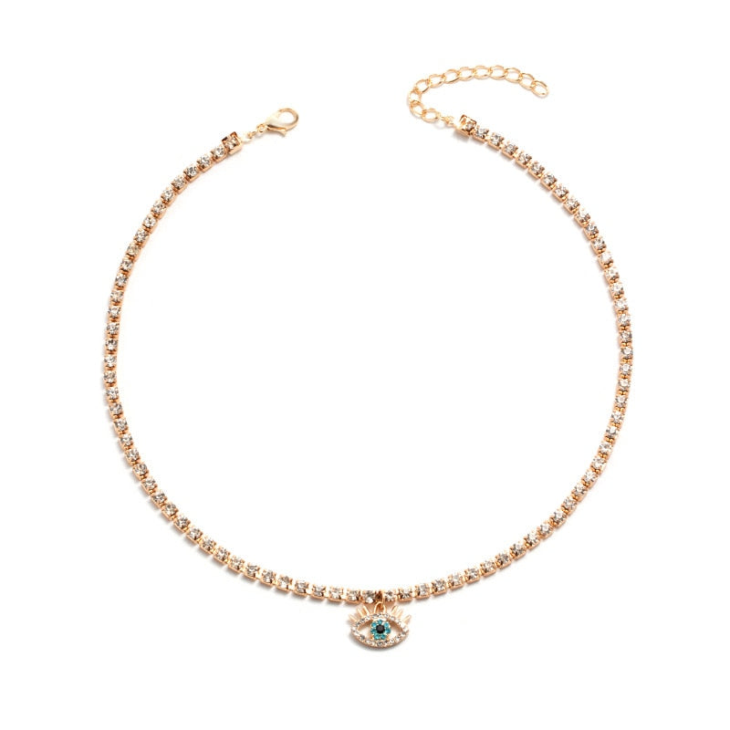 Evil Eye Women Choker Necklace