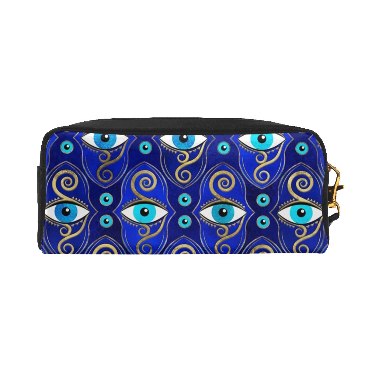 Quatrefoil Pattern Evil Eye Leather Purse