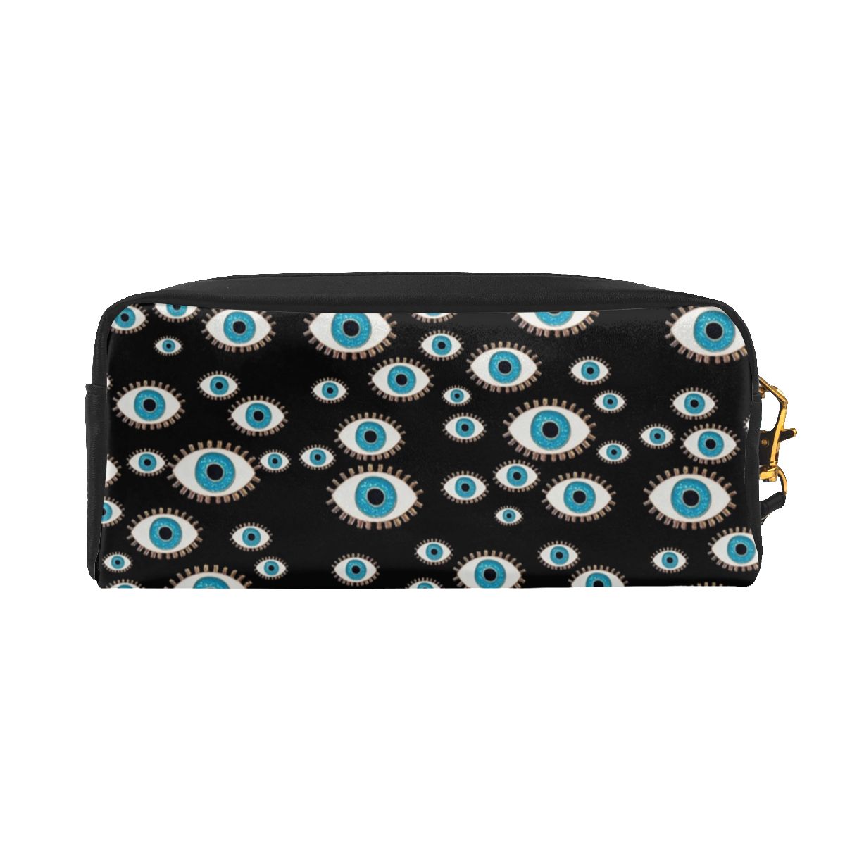 Quatrefoil Pattern Evil Eye Leather Purse