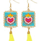 Handmade Evil Eye Miyuki Beads Drop Earrings
