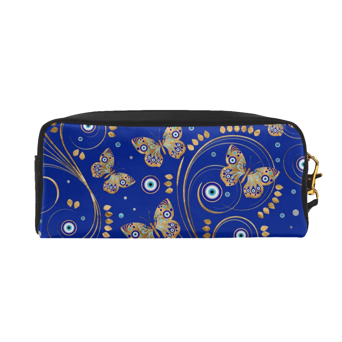 Quatrefoil Pattern Evil Eye Leather Purse