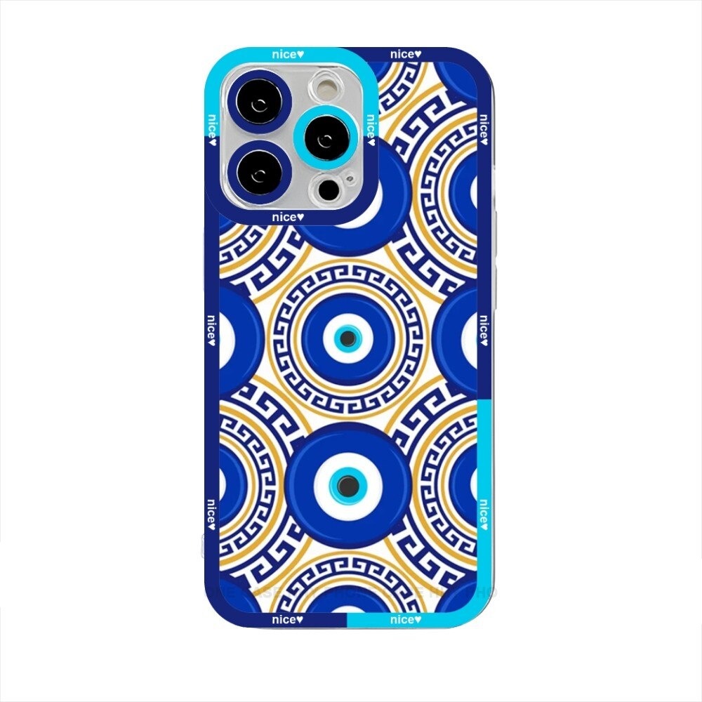 colorful evil eye iphone case