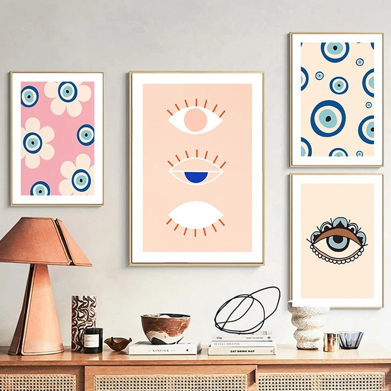 Abstract Turkish Evil Eye Wall Decor