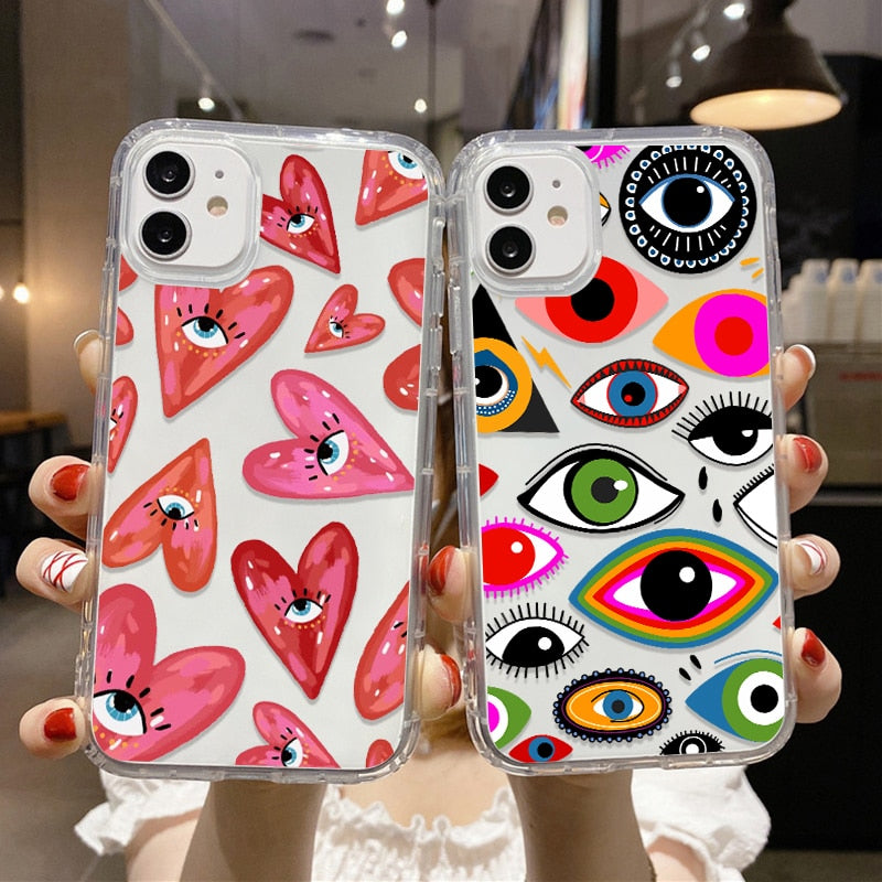 soft evil eye iphone case