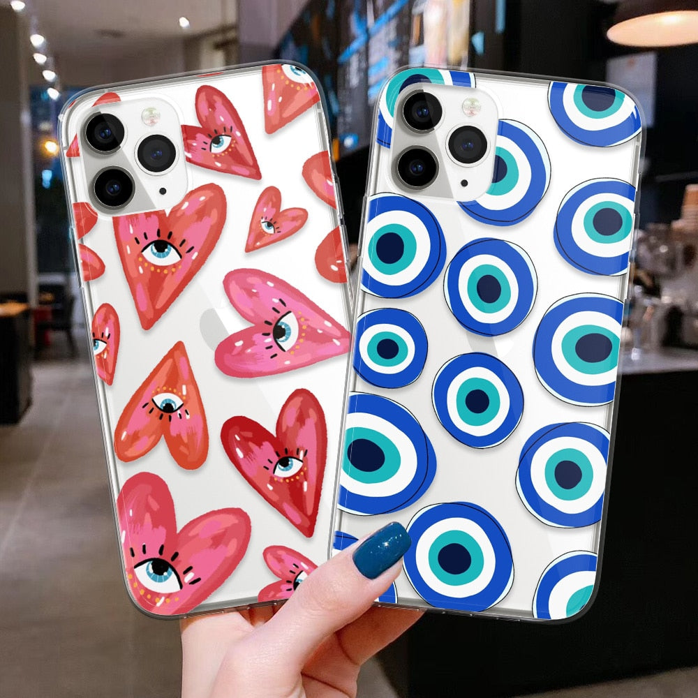 evil eye printed phone case